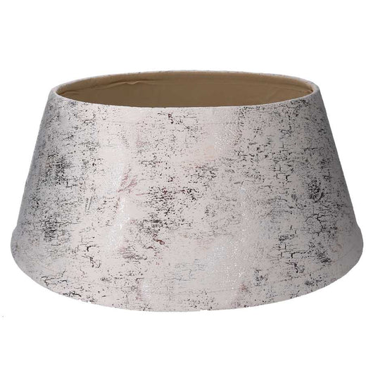 Copri base albero tessuto bianco tondo cm Ø56xh25