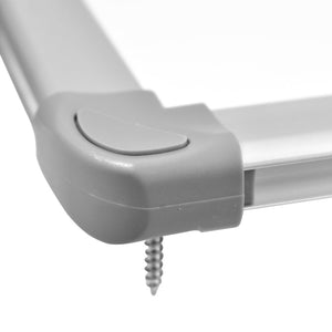 Lavagna per Ufficio Magnetica 120x90 cm in Alluminio Silver