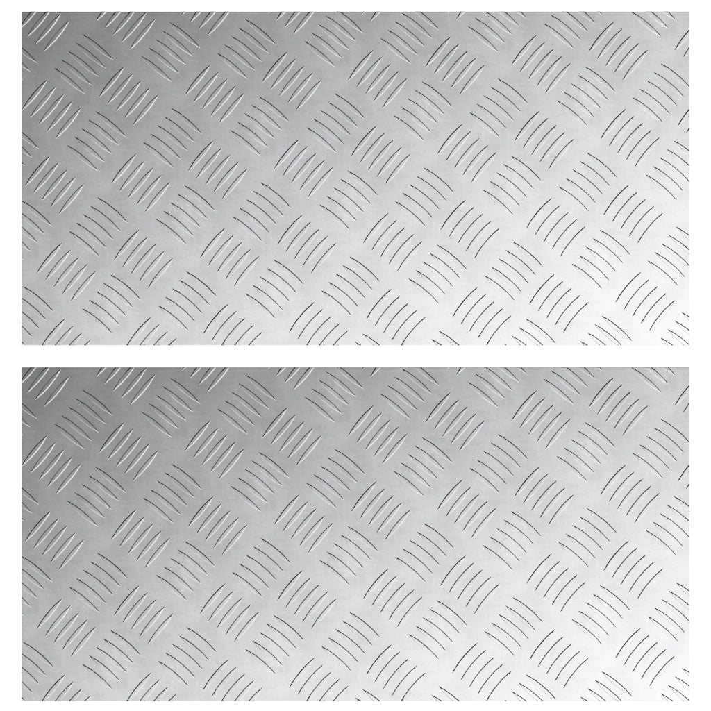 Set di 2 Placcature Antiscivolo in Alluminio 80x40 cm