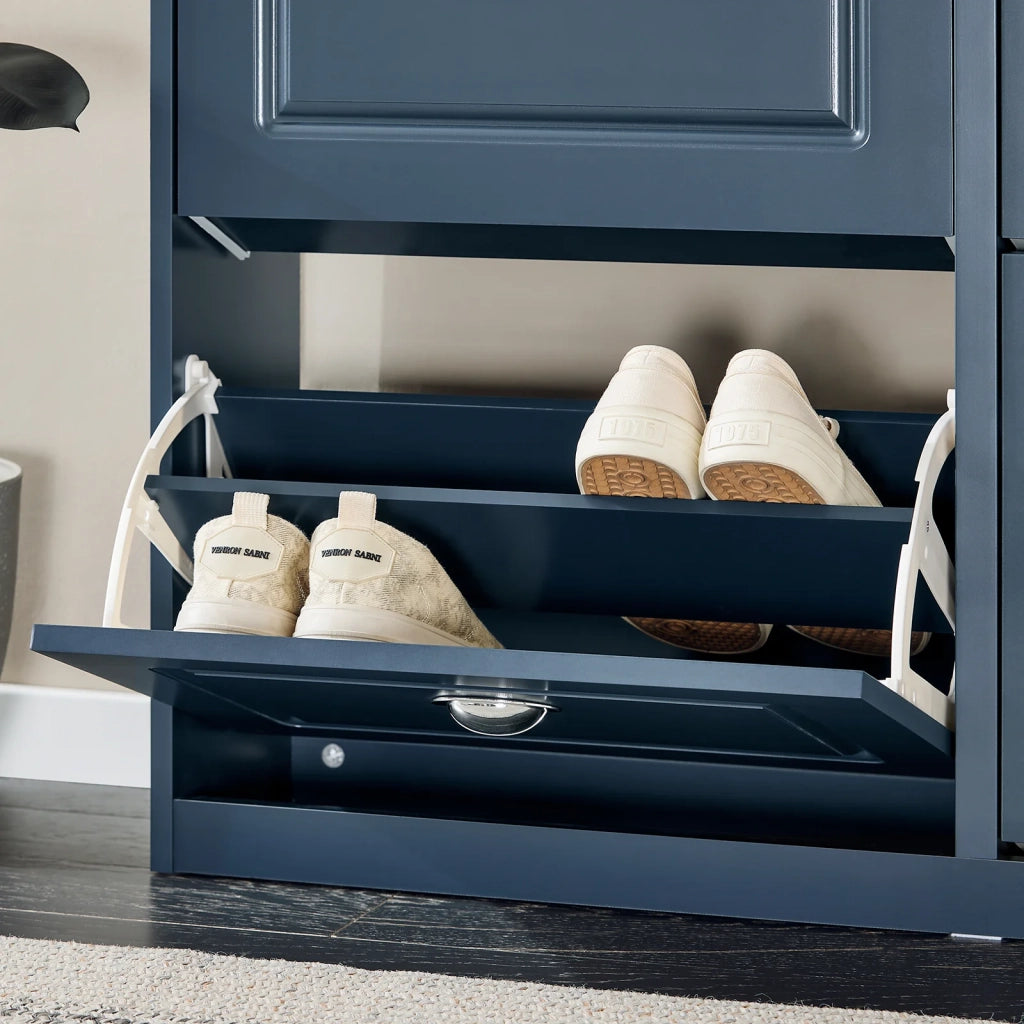 Scarpiera salvaspazio Slim, portascarpe salvaspazio Regolabili Blu L55*P24*A83 cm FSR78-B