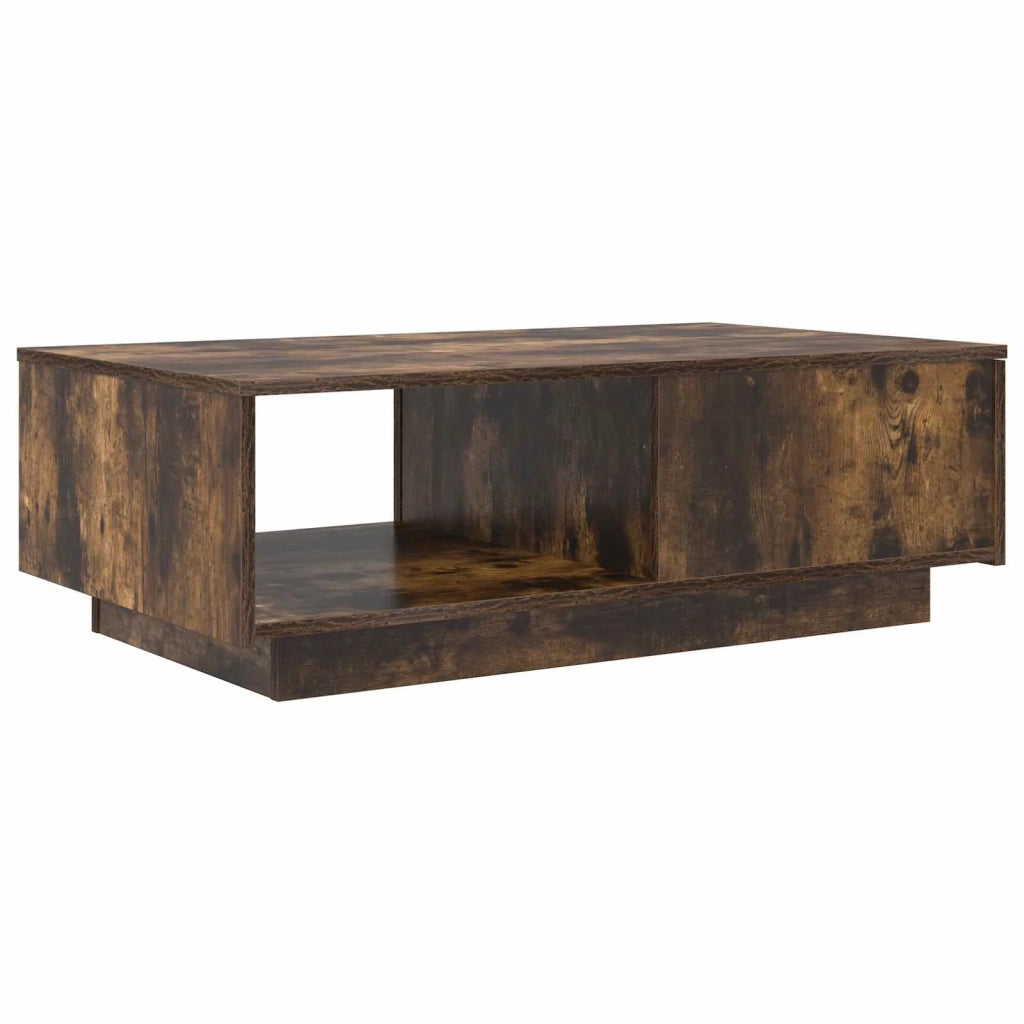 Tavolino da salotto | Tavolino da caff¨¨ | Tavolino da Soggiorno con cassetto Rovere fum¨¦ 95 x 55 x 31 cm