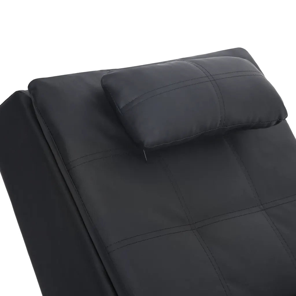Sdraio Massaggiante con Cuscino Nero in Similpelle CFW3266505