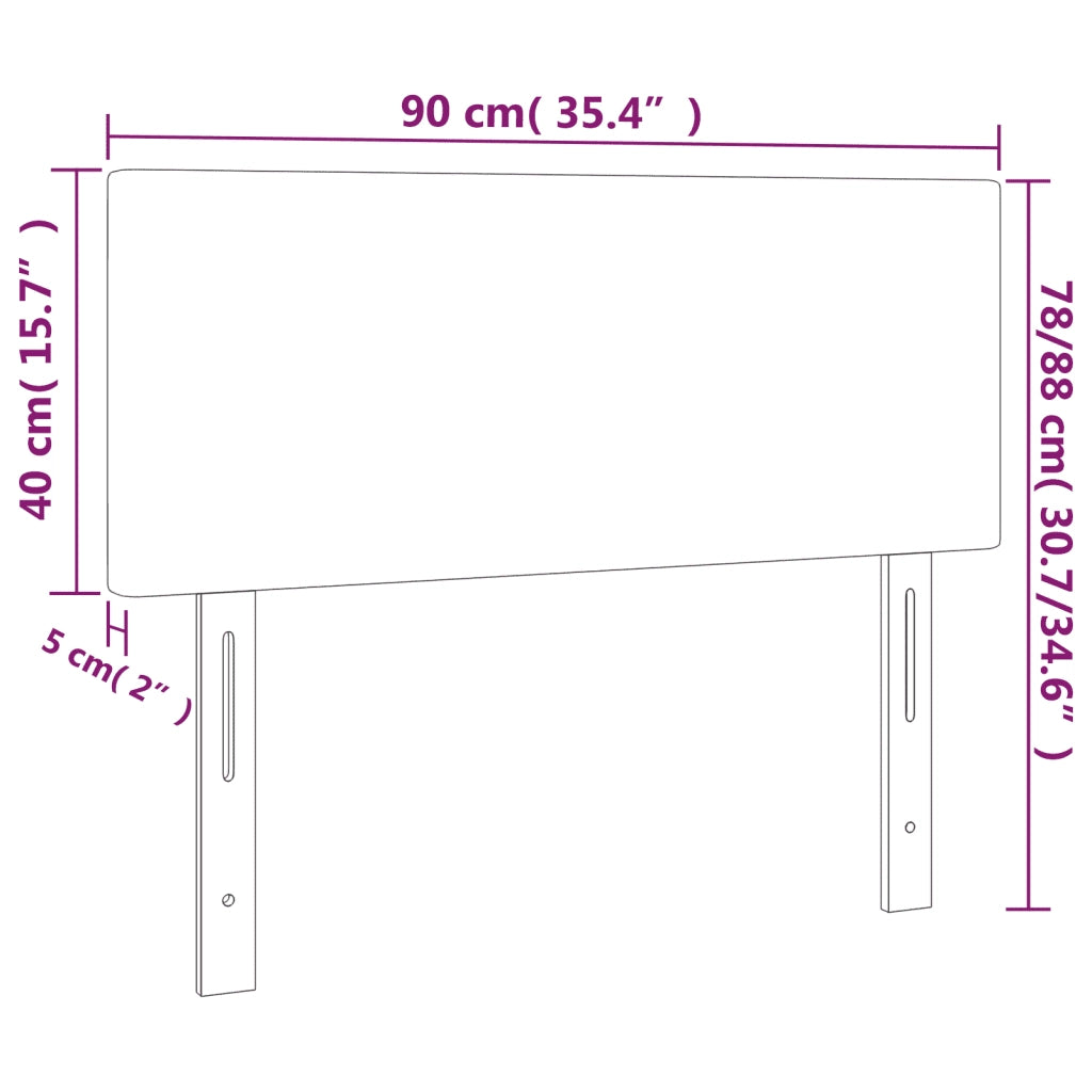 Testiera-Testata Decorativa Grigio Chiaro 90x5x78/88 cm in Tessuto 910254