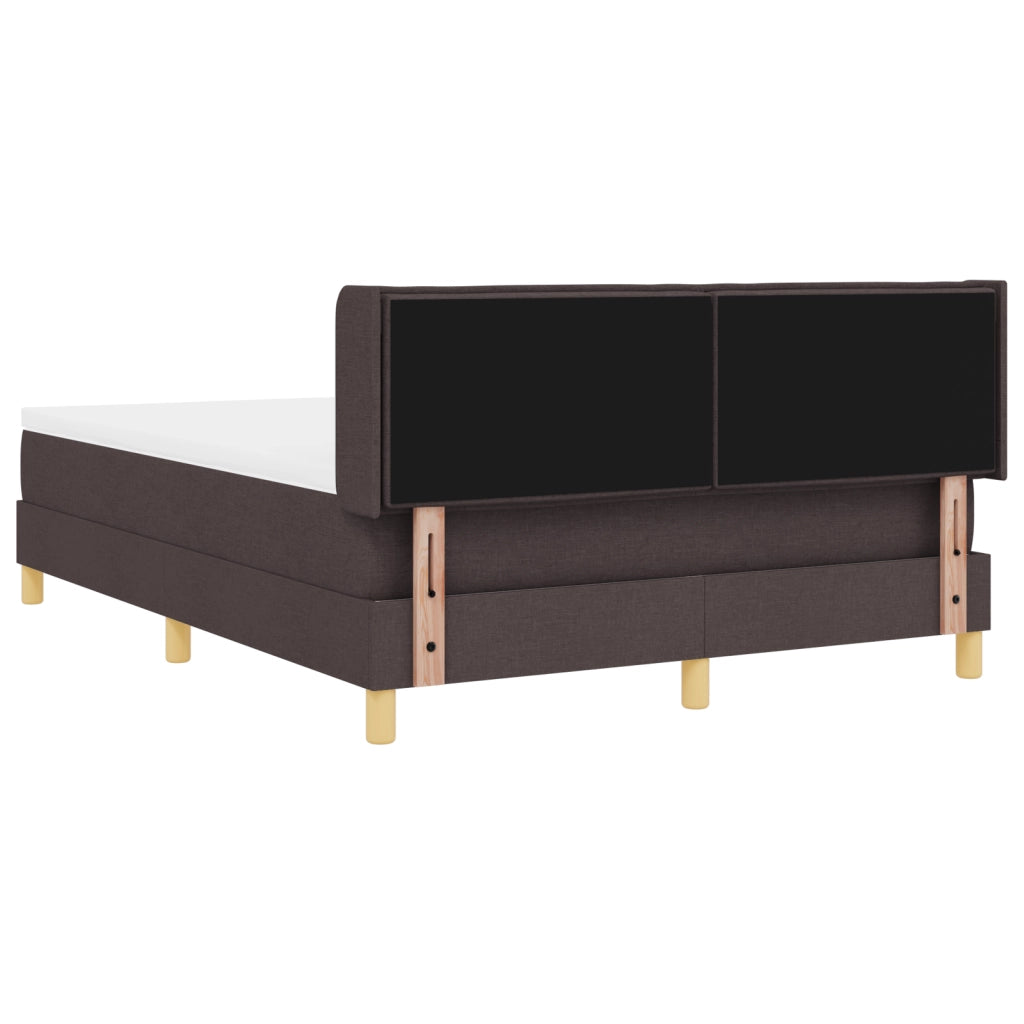 Letto con Box Spring e Materasso Tortora 140x190 cm Tessuto
