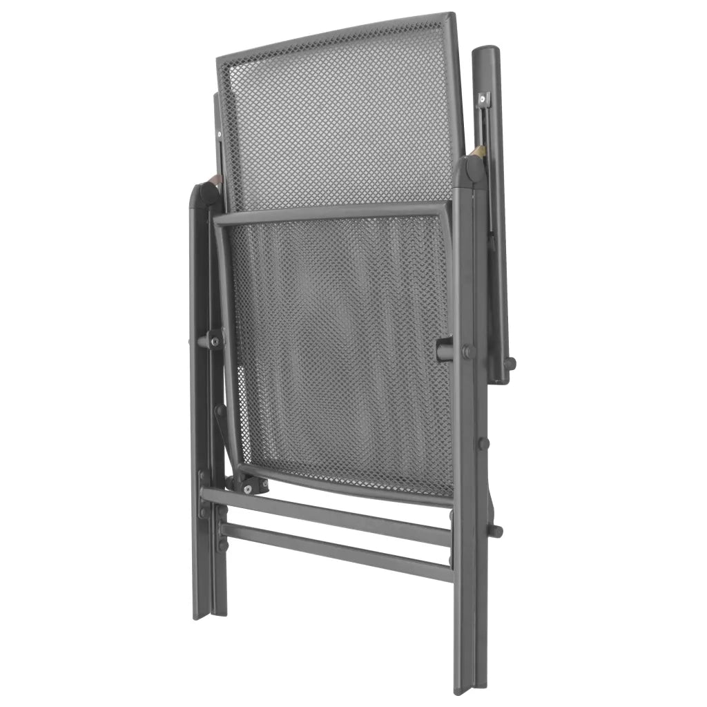 Sedie da Giardino Impilabili 2 pz in Acciaio Grigio 42716
