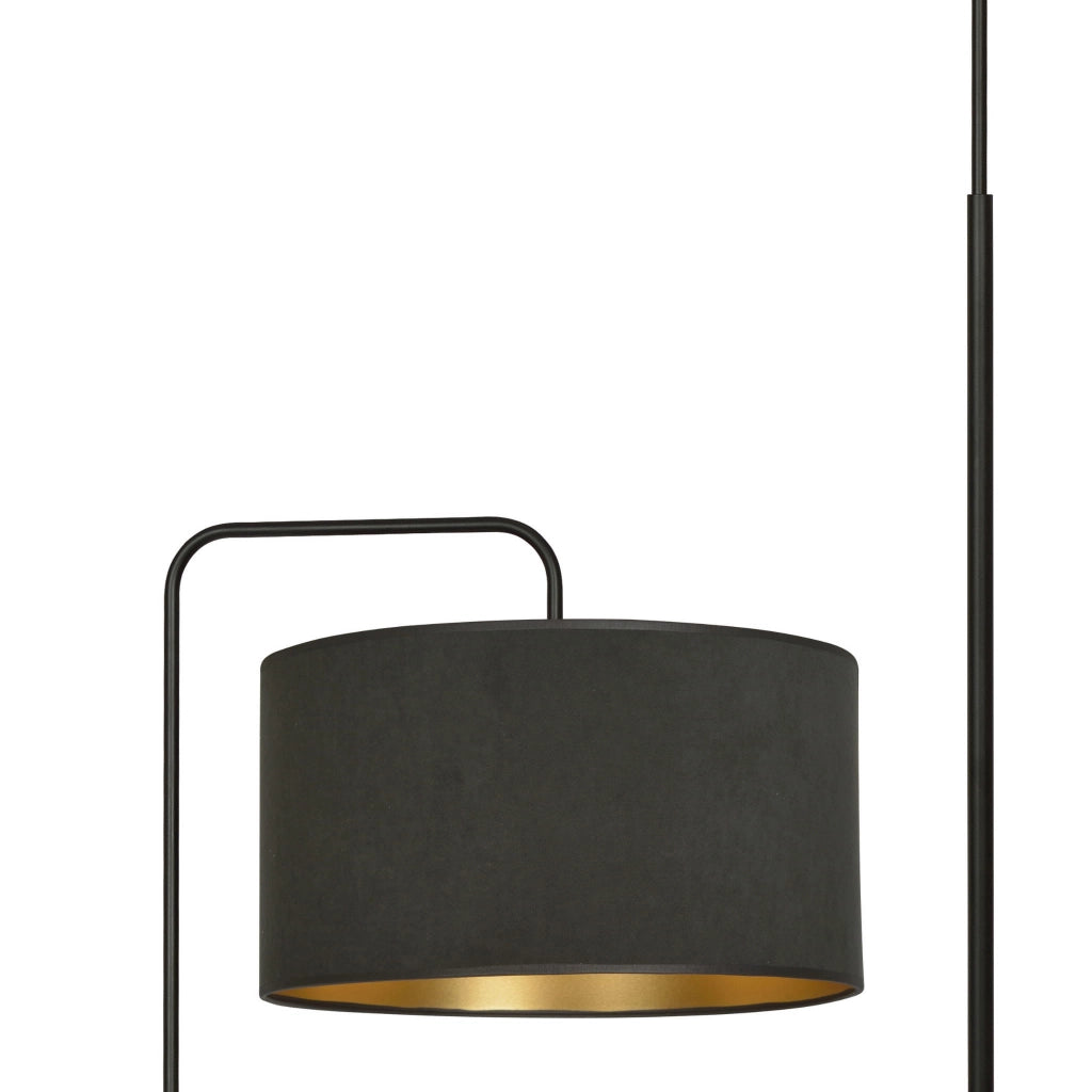 Lampada terra Emibig Hilde nera/oro E27 1 luce h150cm