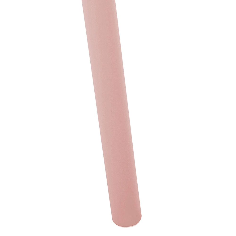 Set di 4 sedie da pranzo in plastica rosa per interni ed esterni da giardino impilabili in stile minimalista