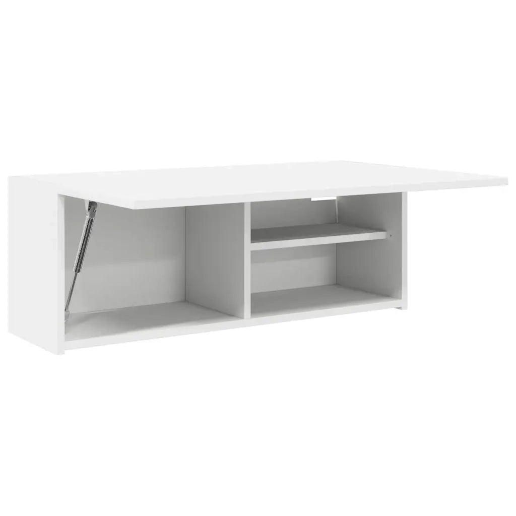 Mobile da Bagno a Parete Bianco 80x25x30cm in Legno Multistrato 860076