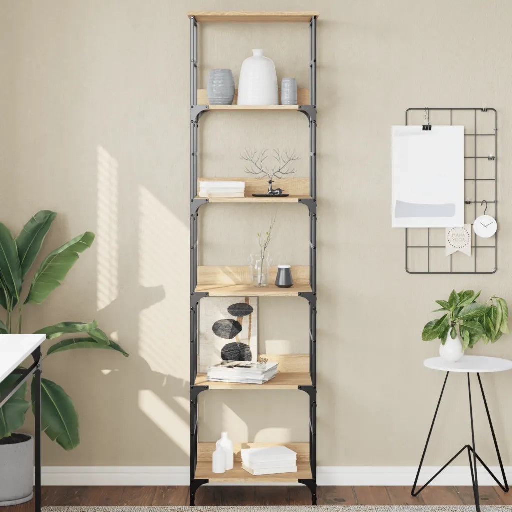 Libreria-Scaffale per Libri-Mobile di Stoccaggio Rovere Sonoma 50x33x188,5 cm Legno ingegnerizzato