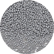 Kralen in vetro 2 mm, grigio, 9000 pezzi, 100 gram, 12/0 piccoli per gioielleria, orecchini, bracciali e collane (grigio)