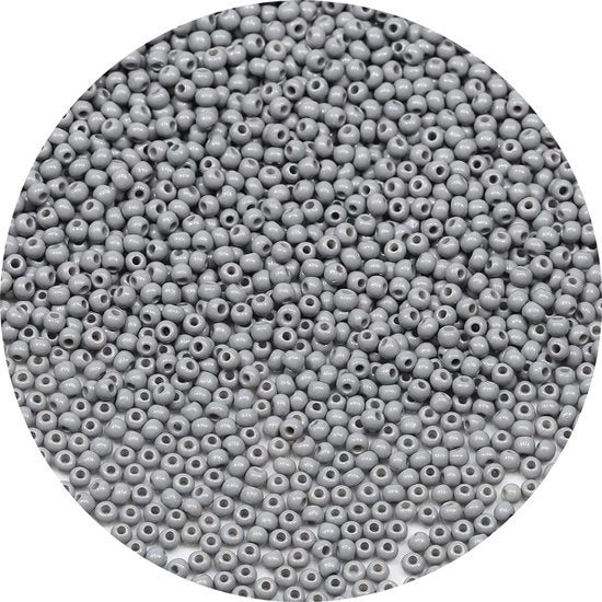 Kralen in vetro 2 mm, grigio, 9000 pezzi, 100 gram, 12/0 piccoli per gioielleria, orecchini, bracciali e collane (grigio)
