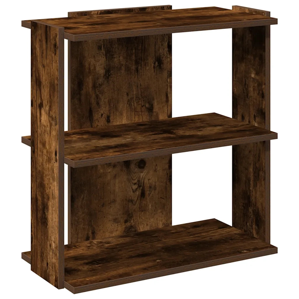 Libreria a 3 Ripiani Rovere Fumo 60x30x60 cm Legno Multistrato 860251