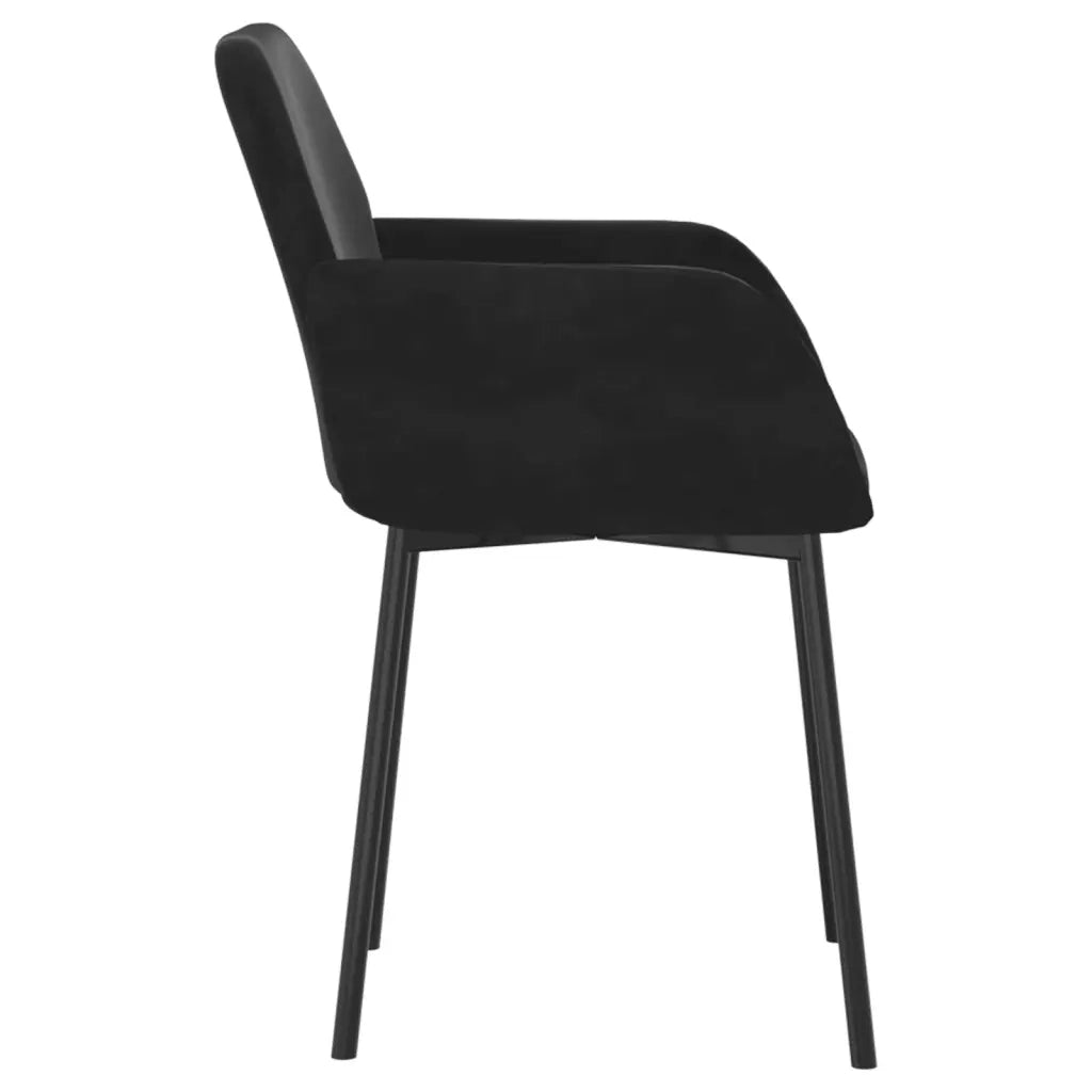Sedie da Pranzo 2 pz Nere in Velluto cod mxl 67737