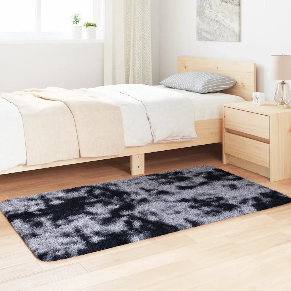 Tappeto Shaggy a Pelo Lungo NAVARRA Grigio Scuro 80x150 cm 4102816