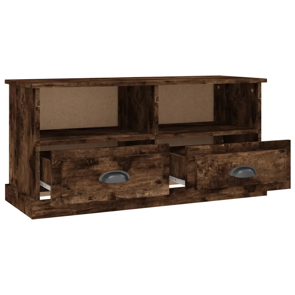 Mobile Porta TV Rovere Fumo 93x35,5x45 cm in Legno Multistrato 816469