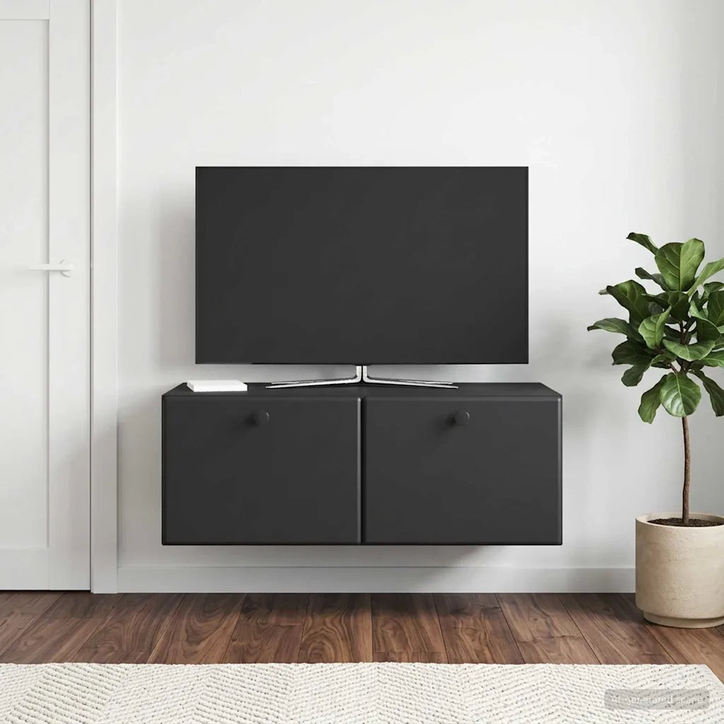 Mobile Porta TV da Muro 78,5 x 41 x 30 cm Nero 899196