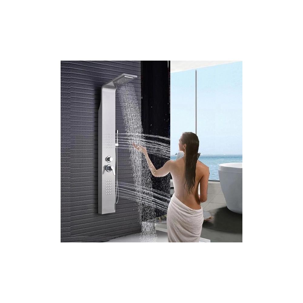 Trade Shop - Pannello Doccia Colonna Cascata Pioggia Ugelli Idromassaggio Soffione Doccetta -