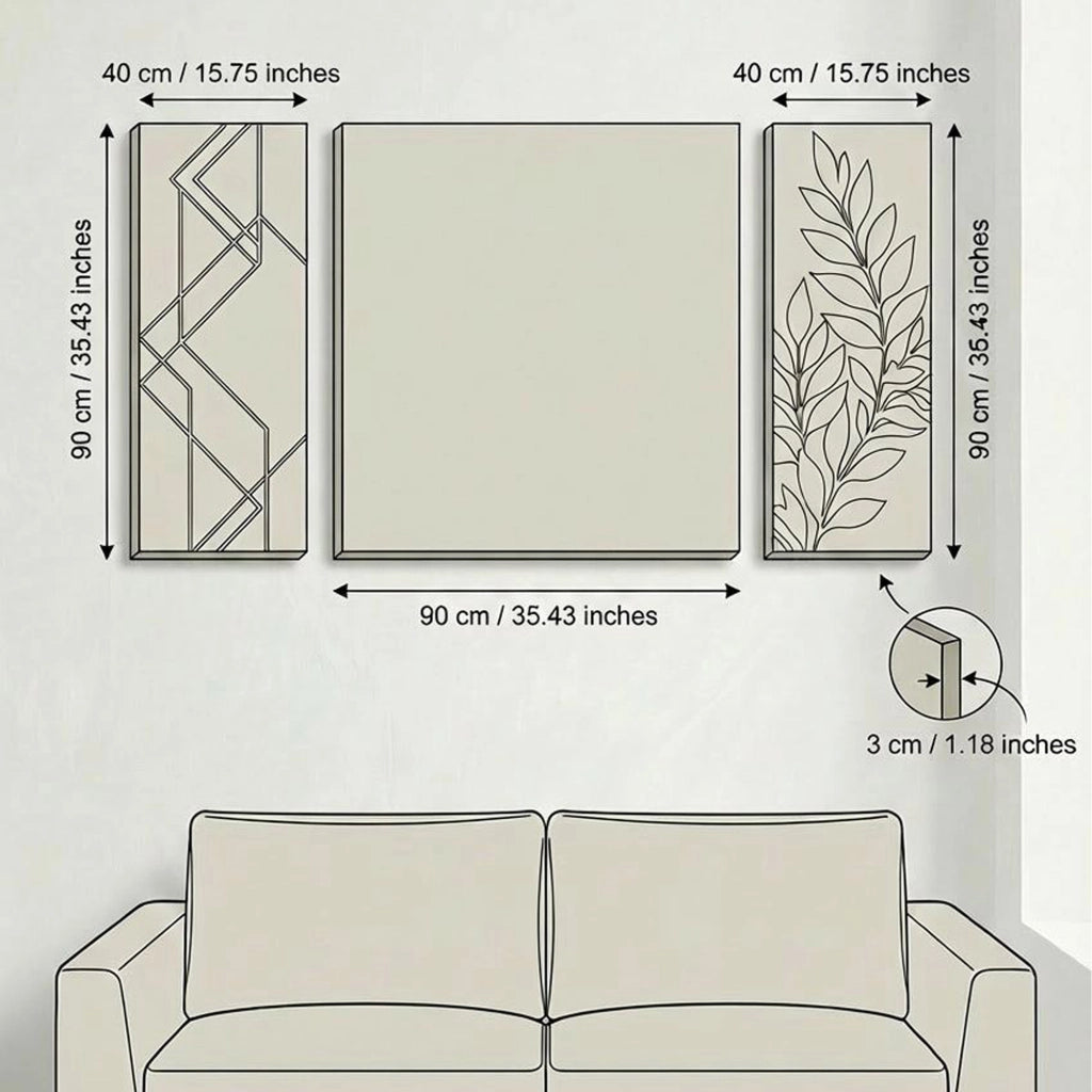 Nalase, Quadro Materiale Struttura in Tessuto, 90x90h cm Multicolore