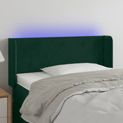 Testiera a LED Verde Scuro 103x16x78/88 cm in Velluto