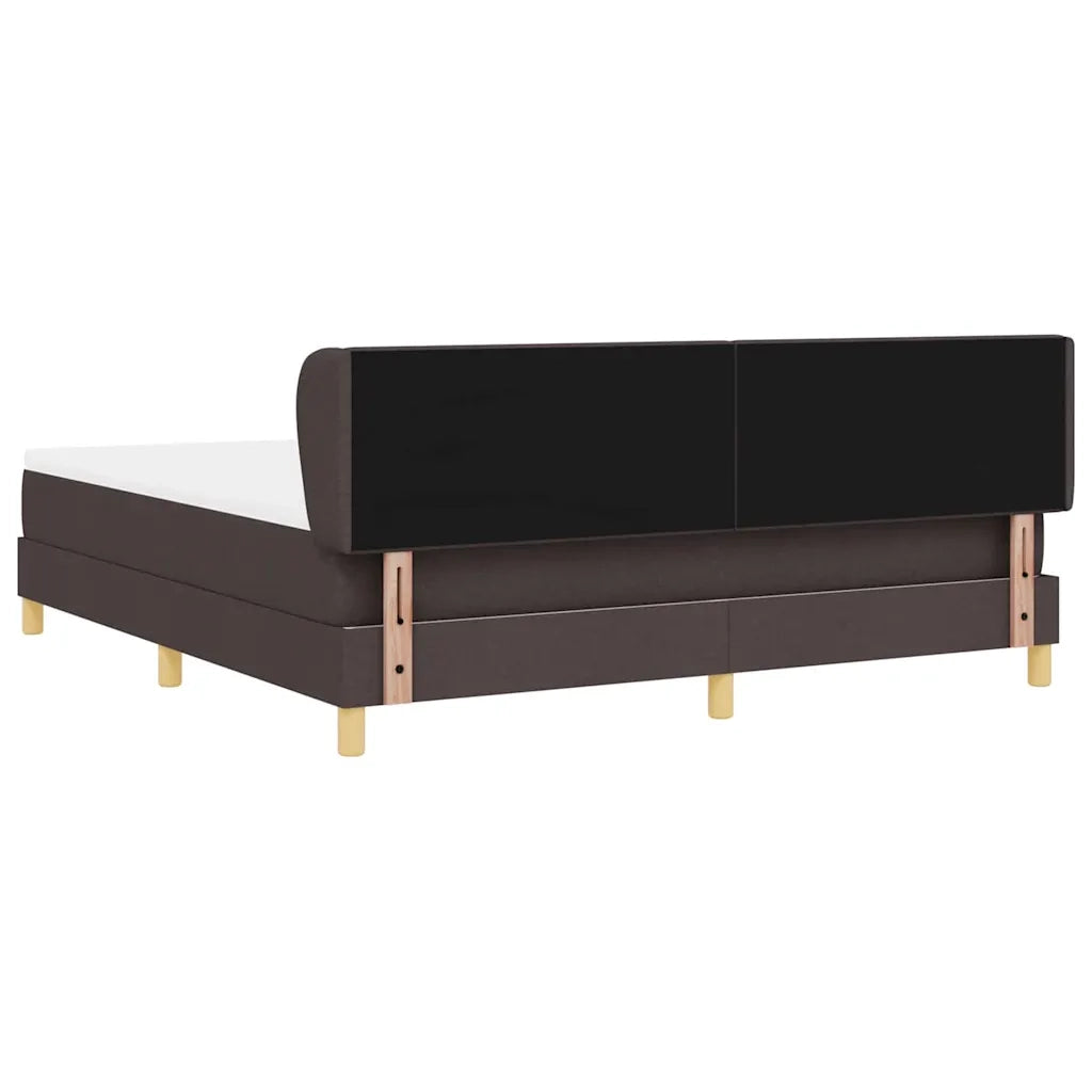 Letto a molle con materasso Marrone Scuro 180 x 200 cm Tessuto 3340230