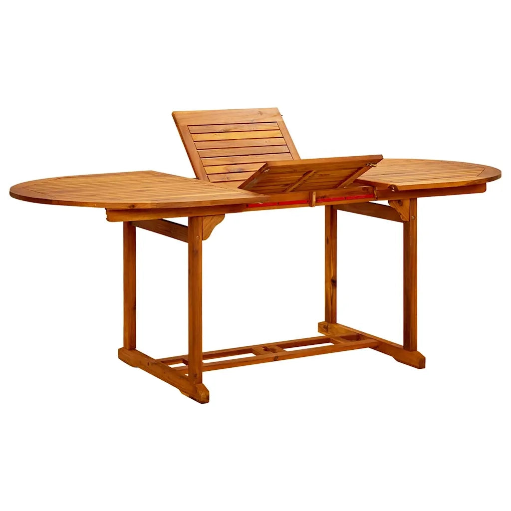 Set Pranzo Giardino 7pz Blu e Bianco Tessuto e Legno Massello