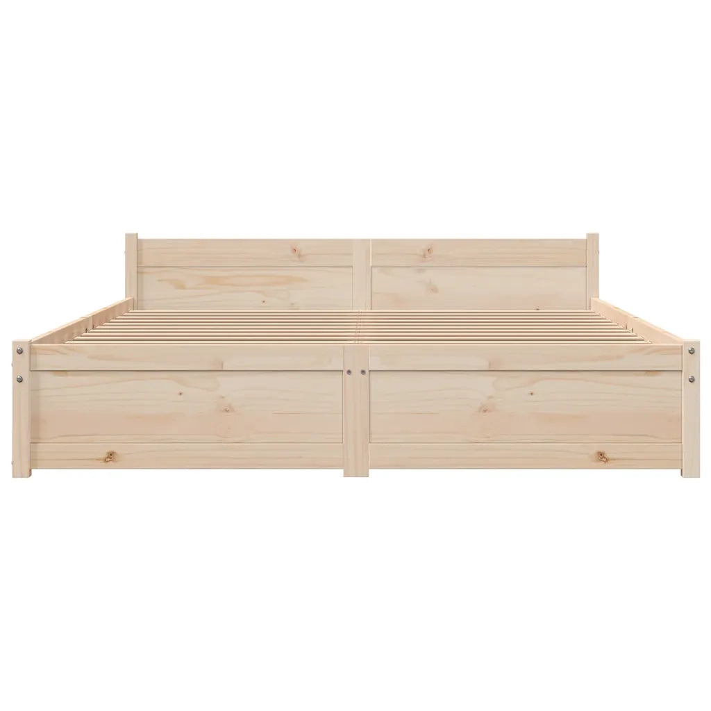 Giroletto-Struttura Letto in Legno Massello 135x190 cm Double 119346