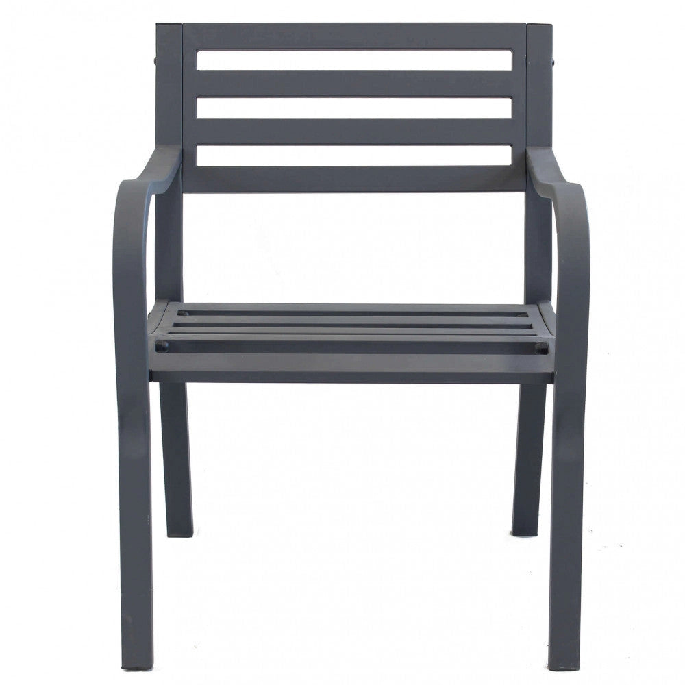 Poltrona Chloe 60x56x85 h cm in Acciaio Antracite