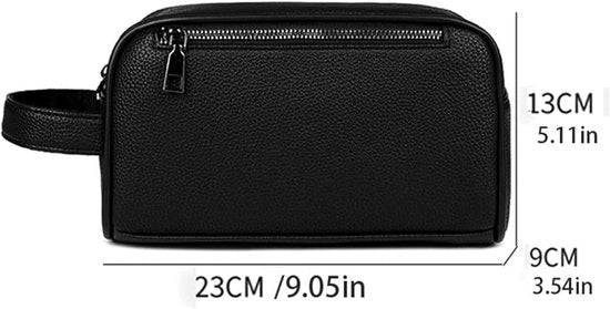 Borsa in Pelle per Uomo | Borsa di Ufficio con Tasca per Telefono – Portafoglio Multifunzionale per Uomo, Ideale per Viaggi di Lavoro e Utilizzo Giornaliero - nero