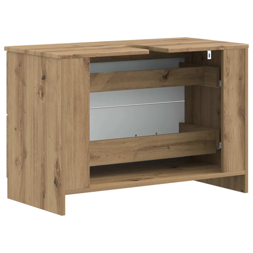 Armadio per Lavabo da Bagno UTRECHT Rovere Artigianale 897684