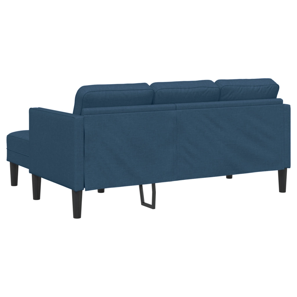 Set Divano da 2 pezzi con Cuscini Blu in Tessuto