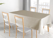 Tovaglia Cucina Soggiorno In Cotone Con Orlo A Giorno In Tinta Unita Ajour - 140x180cm - Beige Melange