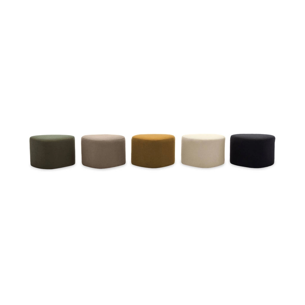 Pouf a forma di ciottolo in tessuto, nero