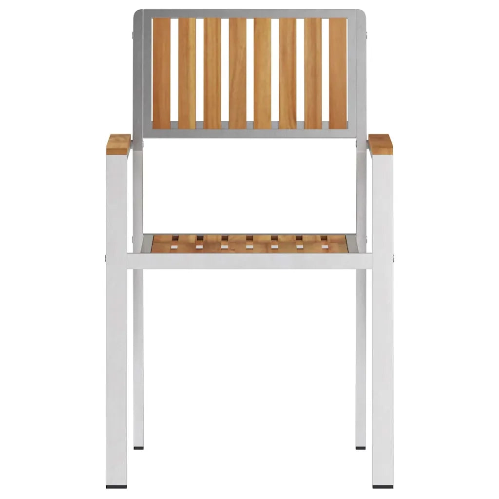 Sedia da Giardino 2 pcs Marrone Legno di teak solido 42006203