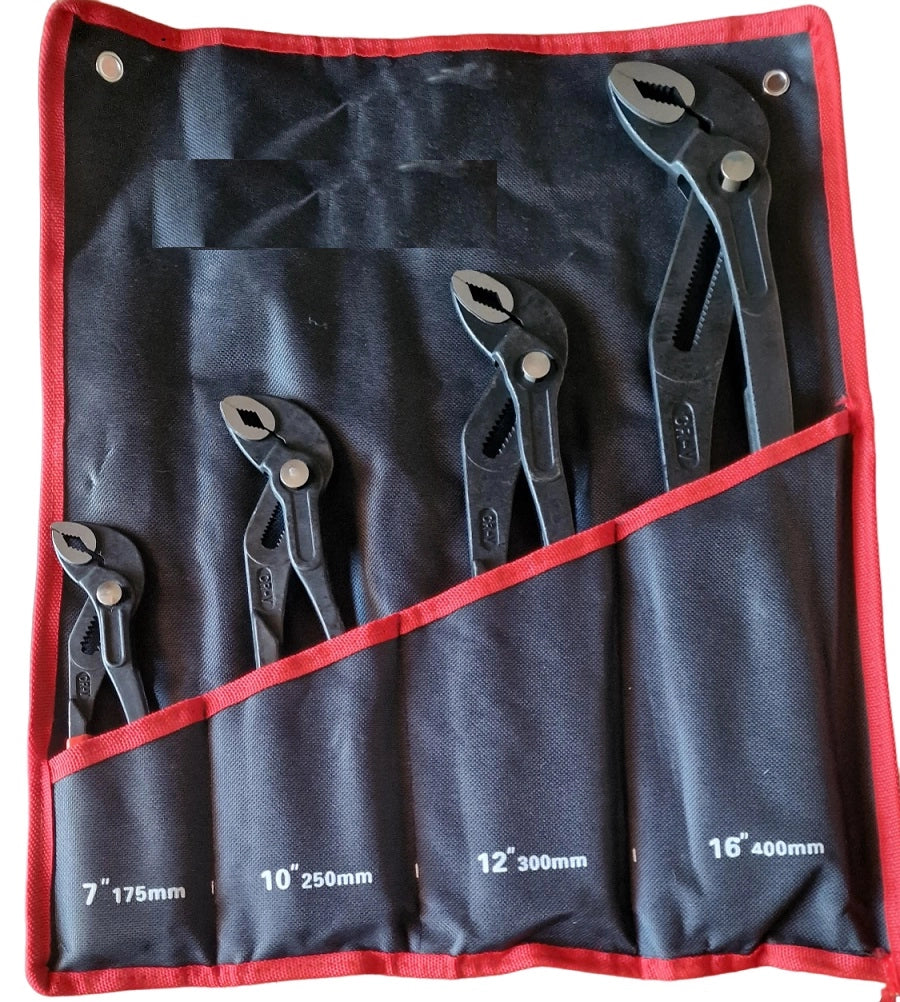 PINZE POLIGRIP REGOLABILI SET 4 pz PAPPAGALLO 7" 10" 12" 16"