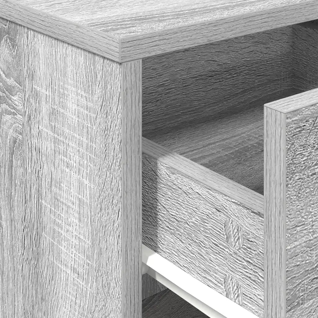 Comodini 2 pz con Cassetto Grigio Sonoma 40x34x50 cm 858778
