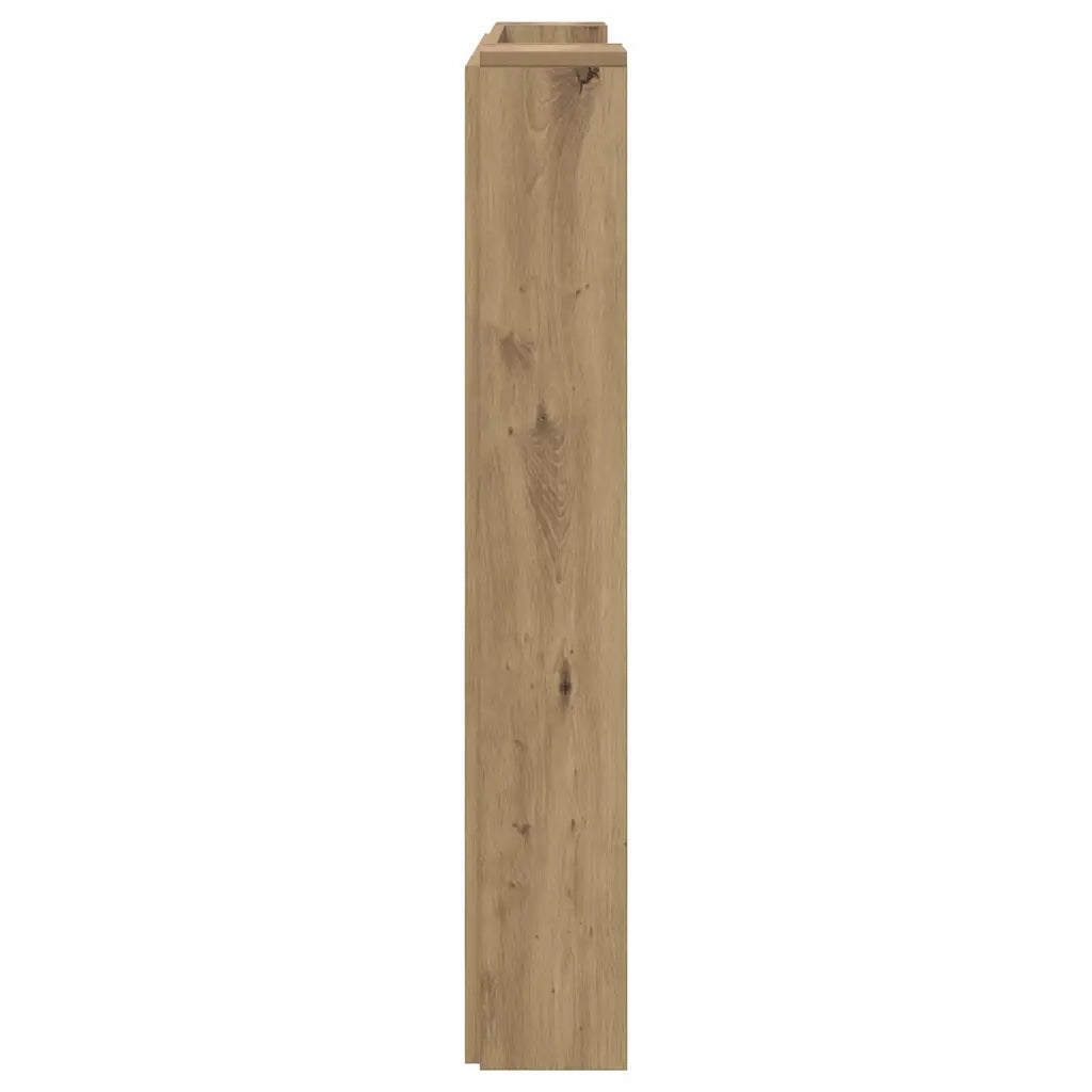 Testiera con lo scaffale-Testata contenitore Rovere artigianale 100 x 15 x 103,5 cm 640841
