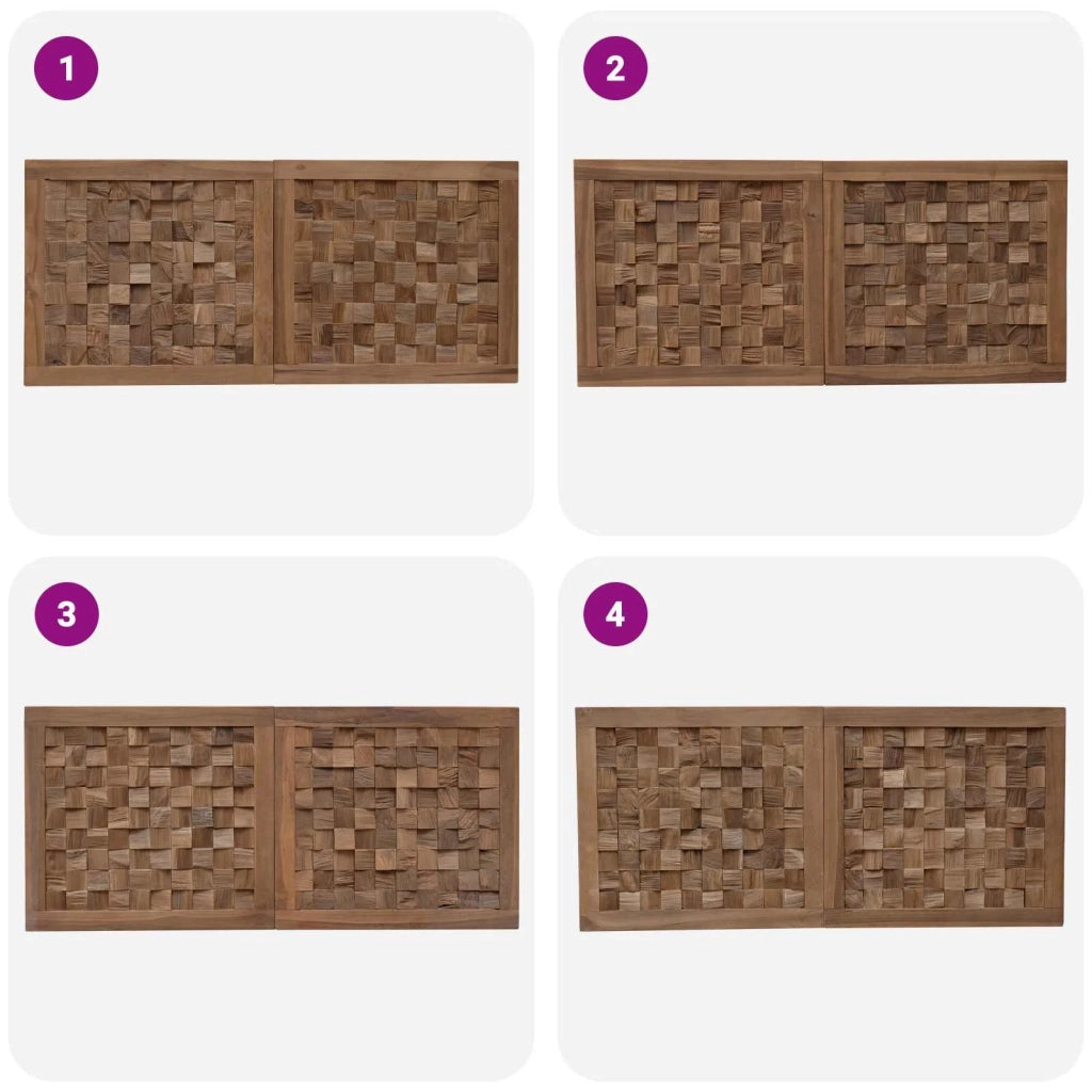 Testiera | Testata Naturale Legno di teak solido