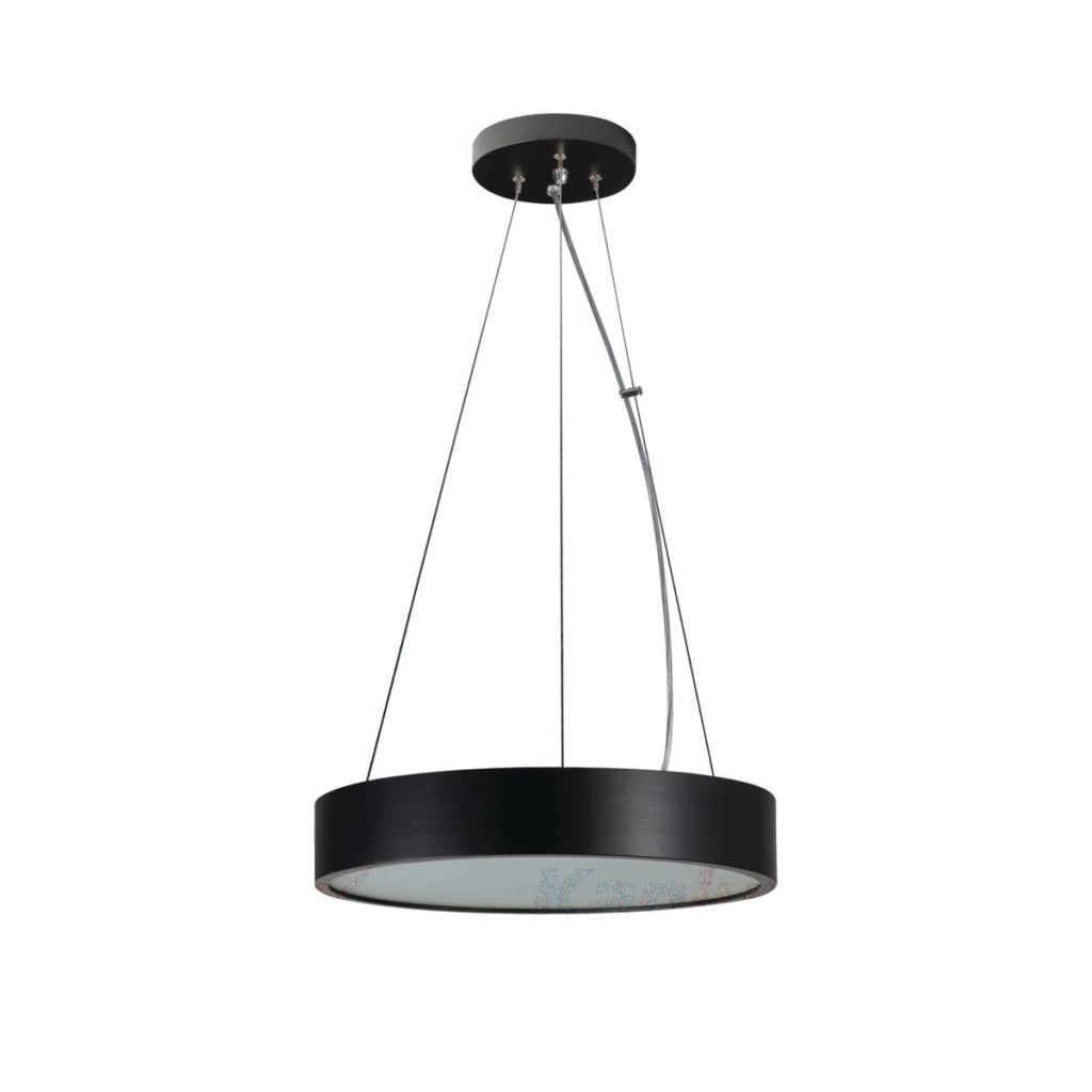 Lampada a sospensione Kanlux Jasmin nera 2xE27 Ø37,5