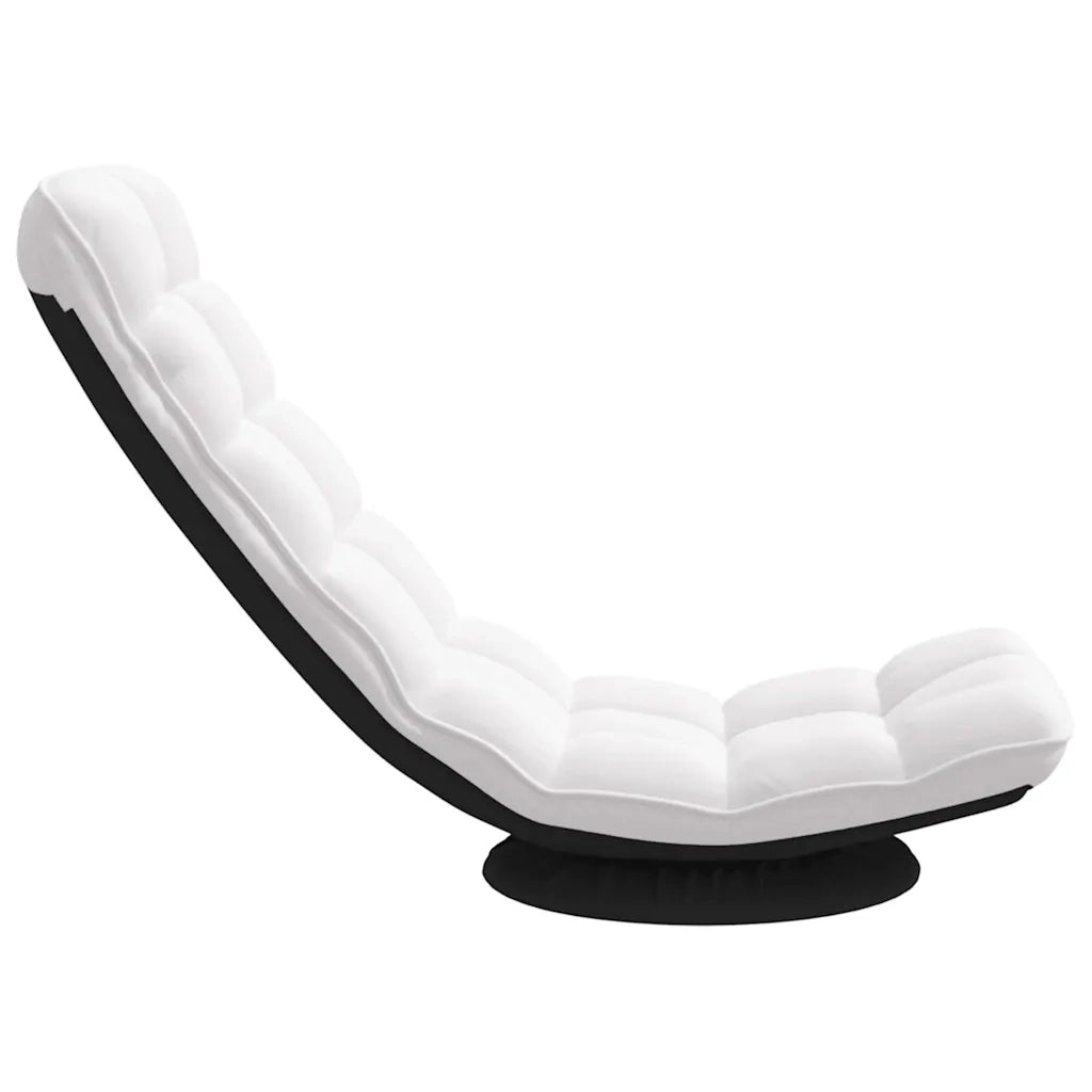 Sedia da Terra Girevole Bianco 70x51x79 cm in Tessuto