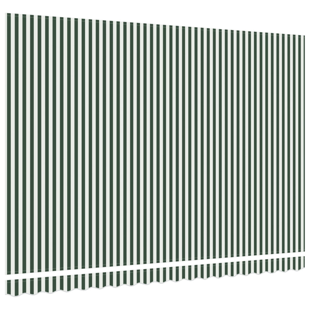 Tessuto di Sostituzione per Tenda per Struttura 4.5x3 m Verde e Bianco