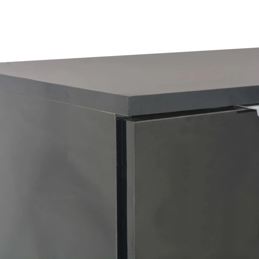 Buffet credenza cassettiera armadio mobile contenitore organizer per cucina soggiorno finitura lucida 107 x 35 x 80,5 cm nero 02_0036163