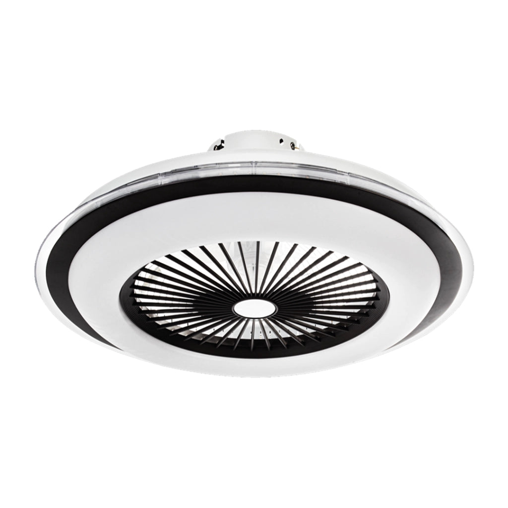 Plafoniera ventilatore Ø60 nero/bianco LED48W CCT Zephyr Milagro