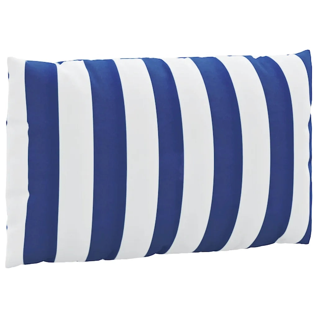 Cuscini per Pallet 2 pz Strisce Blu e Bianche Tessuto Oxford 361766