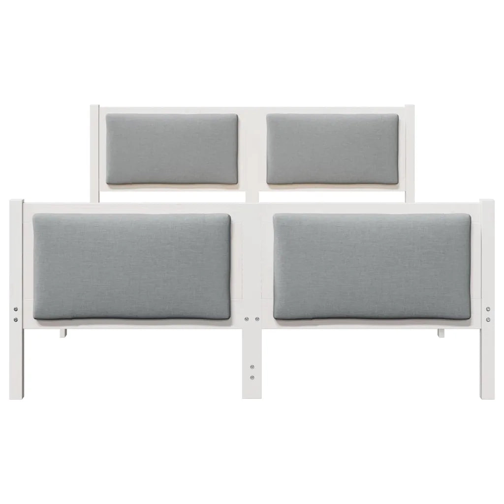 Struttura del letto Grigio chiaro 135 x 190 cm Tessuto