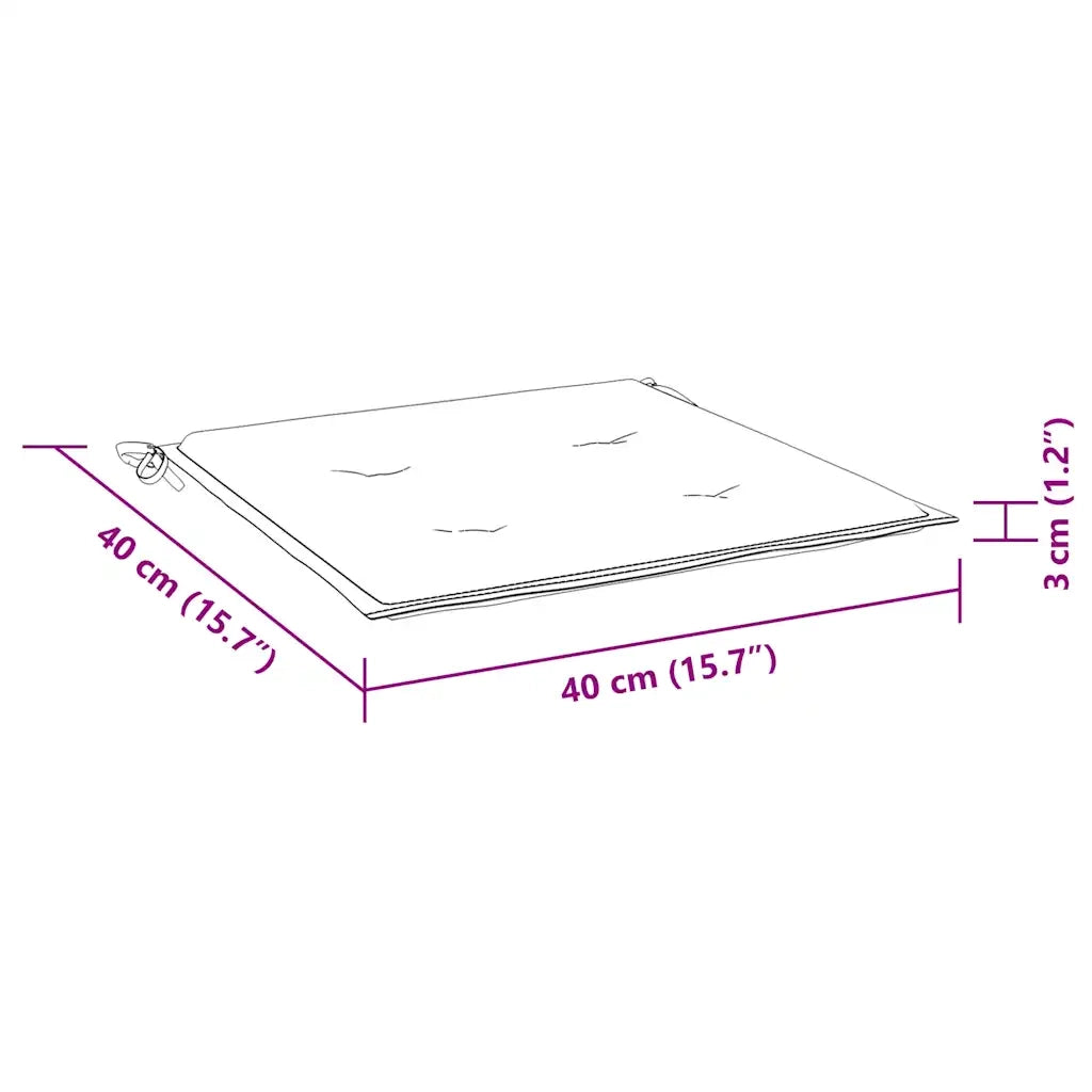 Cuscini Sedia 2 pz | Cuscini per sedie Motivo a Quadri Nero 40x40x4 cm in Tessuto