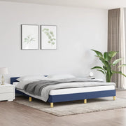 Giroletto con Testiera senza Materasso Blu 180x200 cm Tessuto 347437