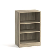 Piccola libreria design con 2 ripiani, colore rovere chiaro della collezione TOLLY.