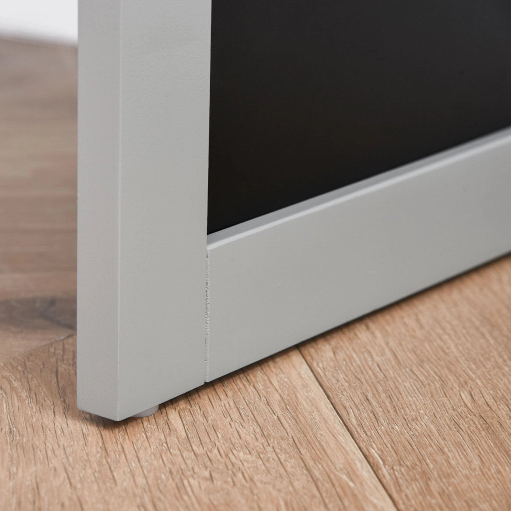 Libreria con Scrivania a Scomparsa Salvaspazio 98x51x153 cm in MDF Grigio