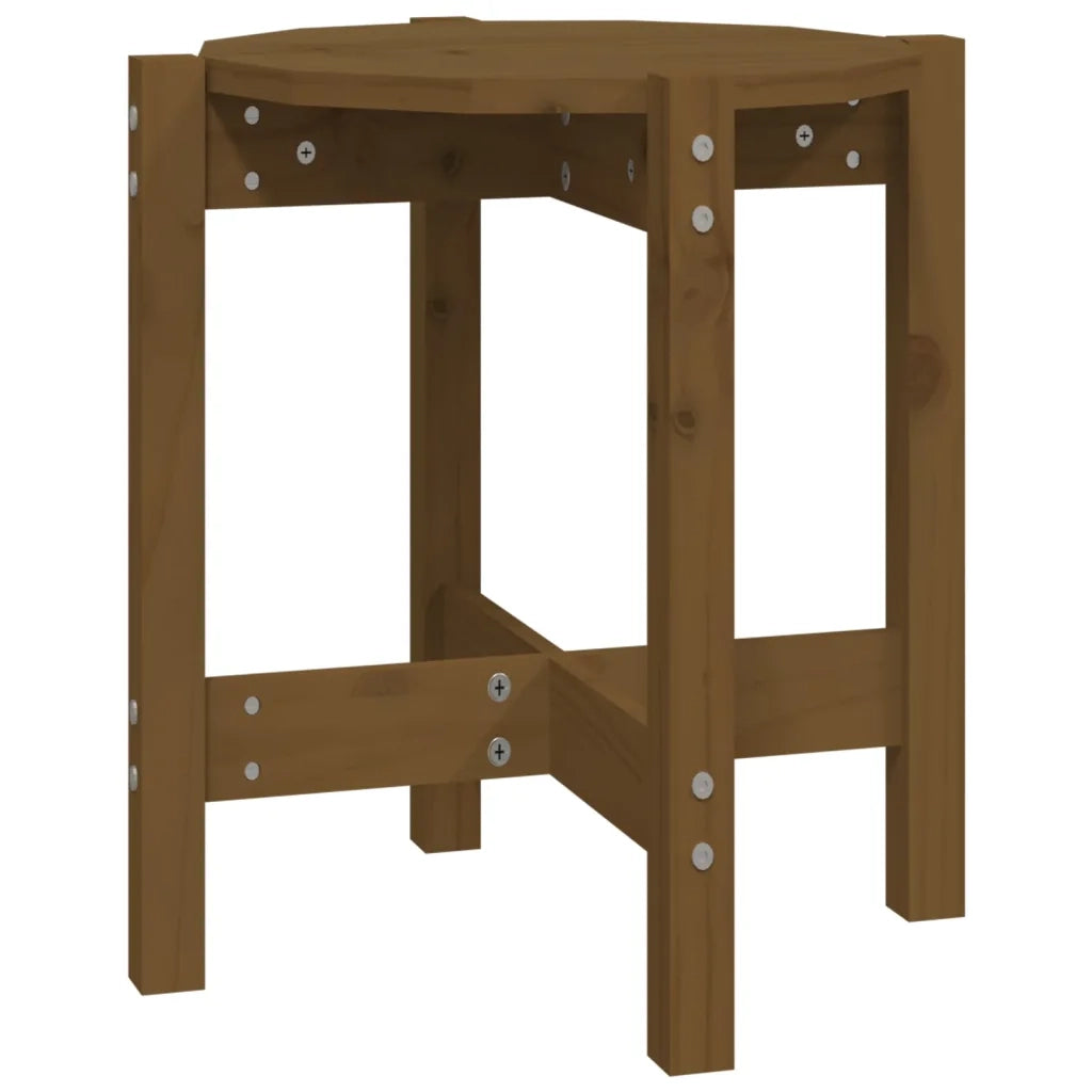 Tavolino da Salotto Miele Ã˜ 42,5x45cm in Legno Massello di Pino cod mxl 19476
