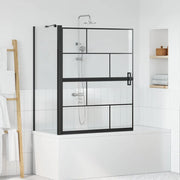 Schermo per Bagno e Doccia Nero e trasparente 100 x 68 x 128 cm 42018557